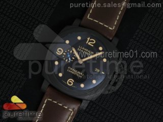 PAM661 Carbotech V6F Best Edition on Brown Leather Strap P9010