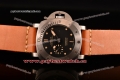 Panerai Luminor Submersible 1950 3 Days Automatic Ceramica PAM00305 Black Dial Orange Leather Steel Watch